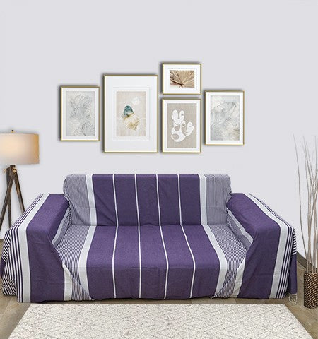 Jeté plate violet foncé  - 3