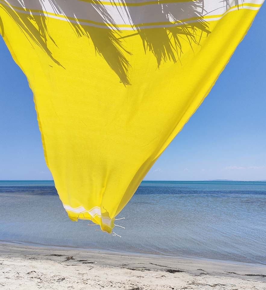 Fouta Plate jaune Fouta Tunisia - 3