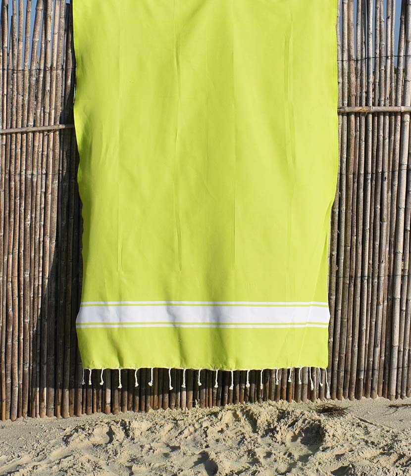 Fouta plate vert chartreuse Fouta Tunisia - 4