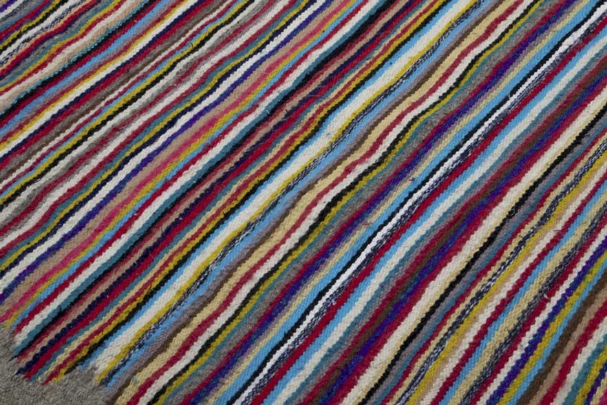 Kilim vintage en laine coloré Fouta Tunisia - 2