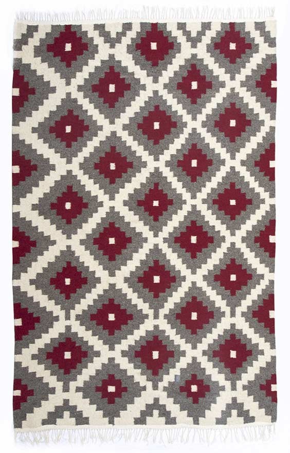 Tapis berbère en pure laine de mouton fait main Fouta Tunisia - 1