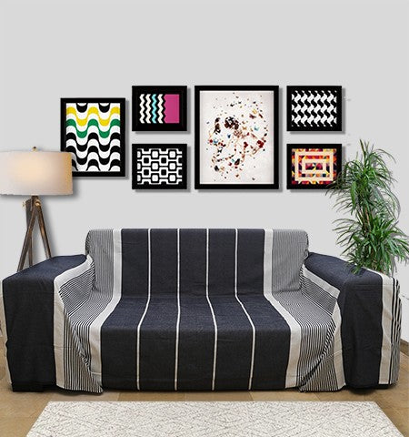 jeté bleu jeans foncé Fouta Tunisia - 1