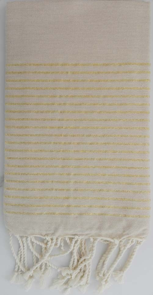 FOUTA Lurex plate beige 