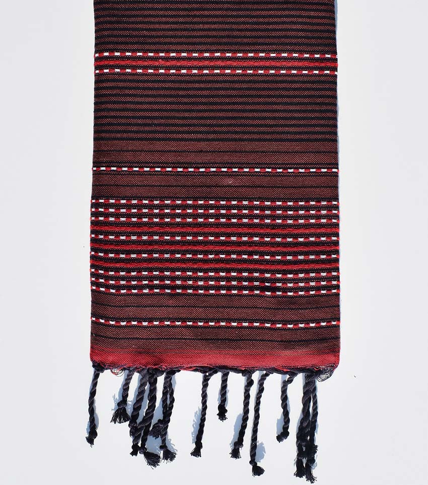 Fouta arabesque couleur senois et noir Fouta Tunisia - 1