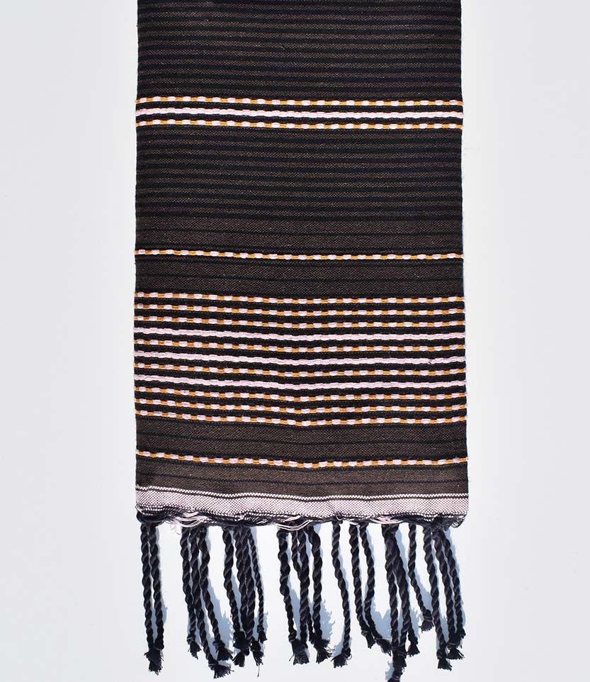 Fouta arabesque marron et noir Fouta Tunisia - 1