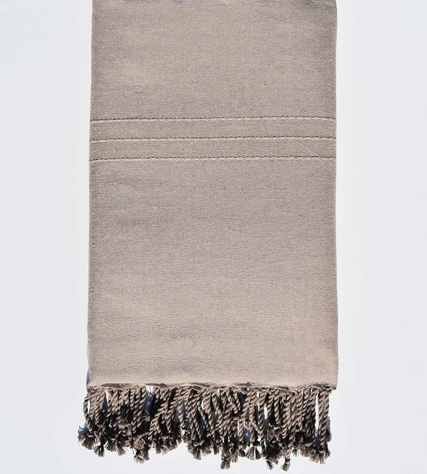 Jeté unie couleur grège Fouta Tunisia - 2