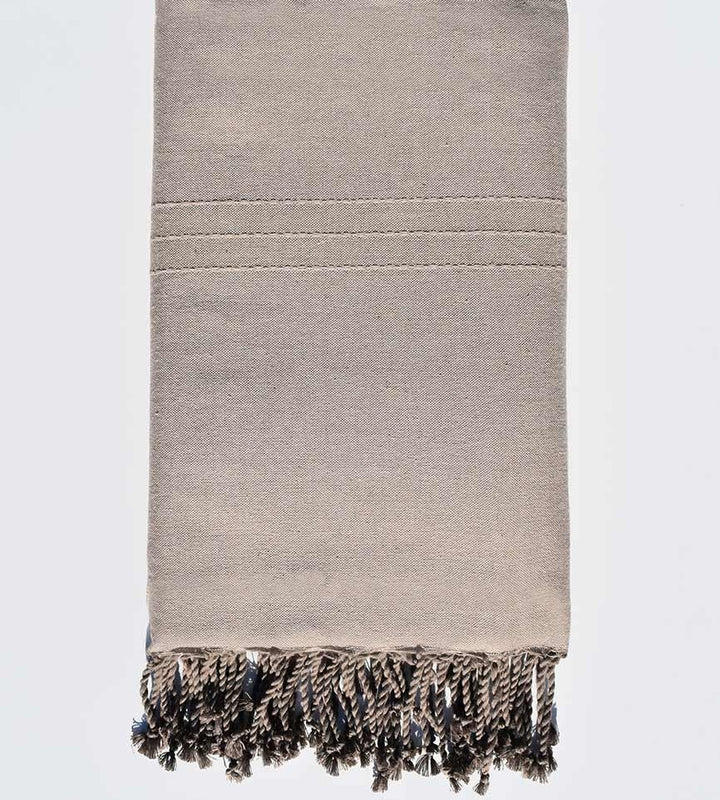 Jeté unie couleur grège Fouta Tunisia - 2