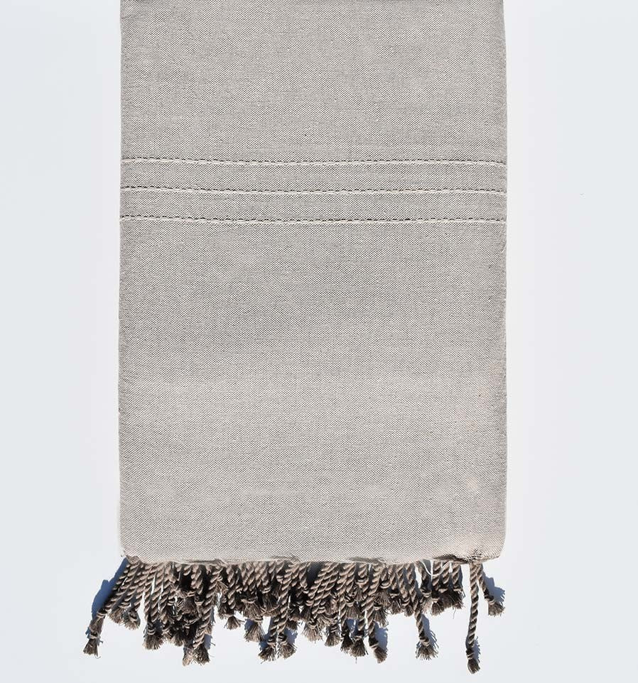Jeté grège clair 1.90m*3m Fouta Tunisia - 1