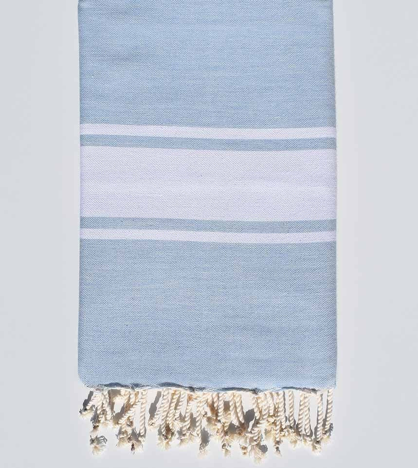 Fouta Plate bleu pale  - 1