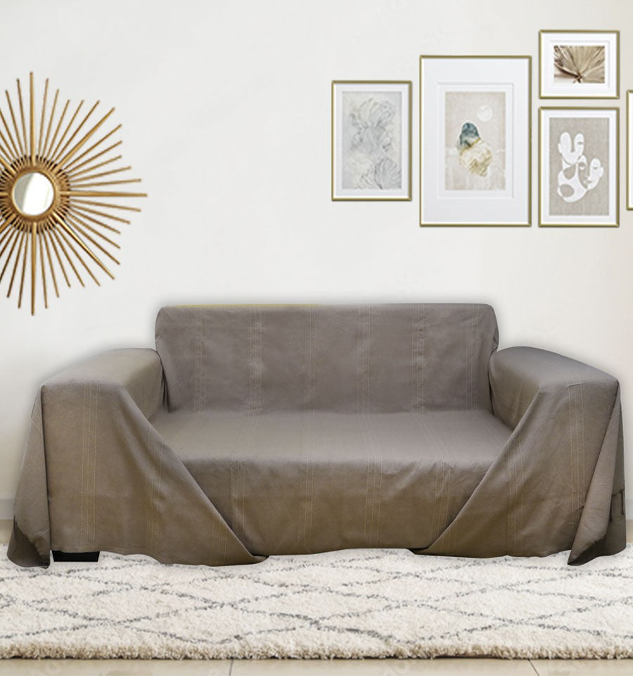 Jeté unie couleur grège Fouta Tunisia - 1