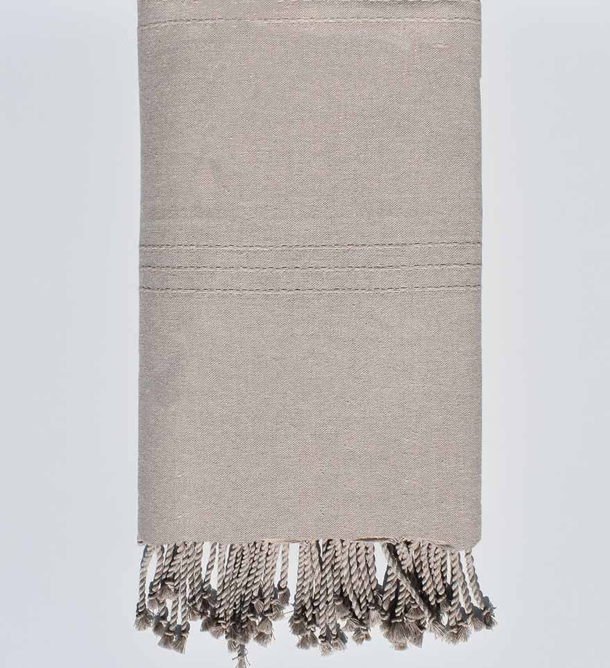 Jeté de lit grège Fouta Tunisia - 1