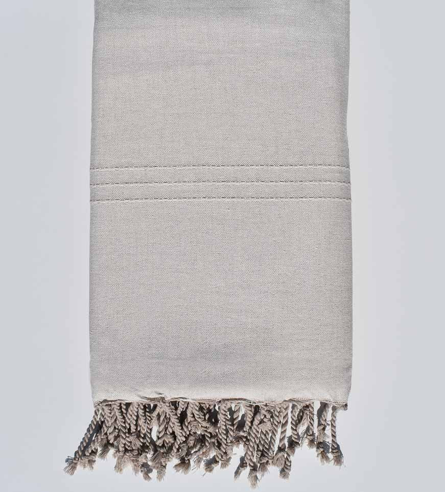 Jeté de lit blanc argile Fouta Tunisia - 2