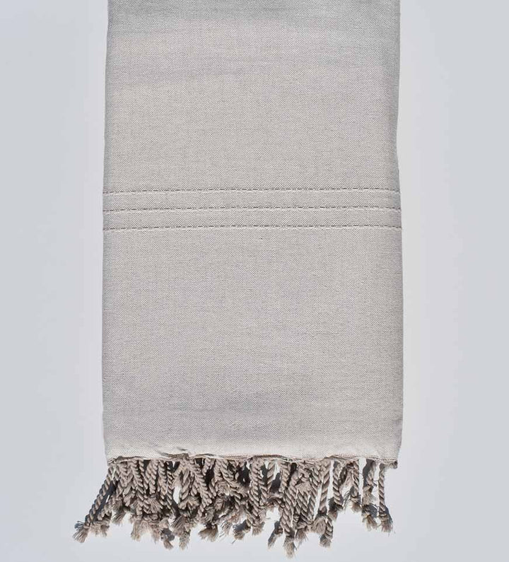 Jeté de lit blanc argile Fouta Tunisia - 2