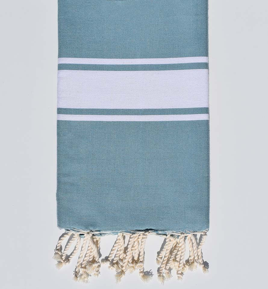 Fouta Plate bleu paon Fouta Tunisia - 1
