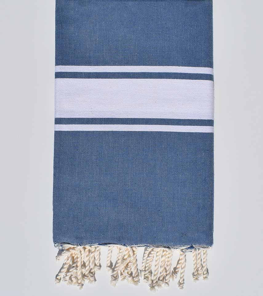 Fouta Plate bleu turquin Fouta Tunisia - 2