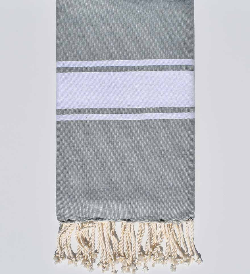 Fouta plate couleur fumée Fouta Tunisia - 1