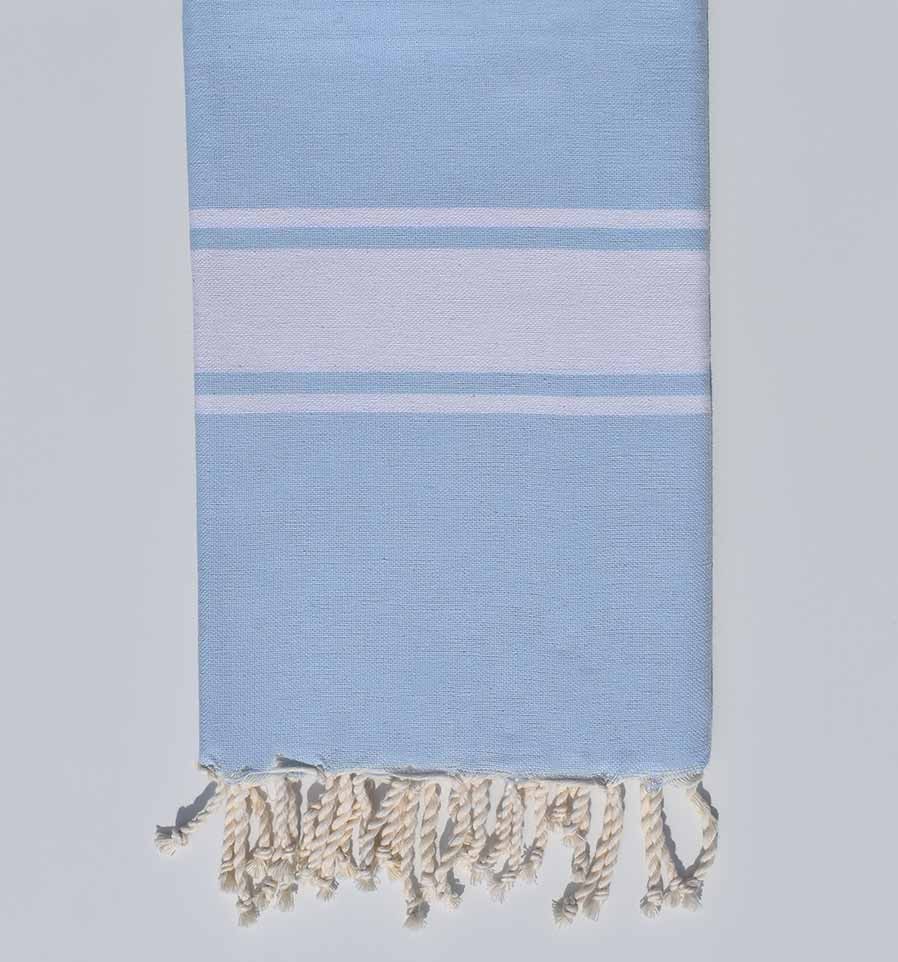 Fouta Plate bleu clair Fouta Tunisia - 1