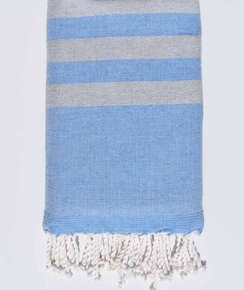 Eponge bleu et gris très clair Fouta Tunisia - 2