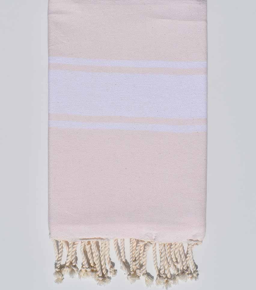 Fouta Plate rose dragée claire Fouta Tunisia - 1