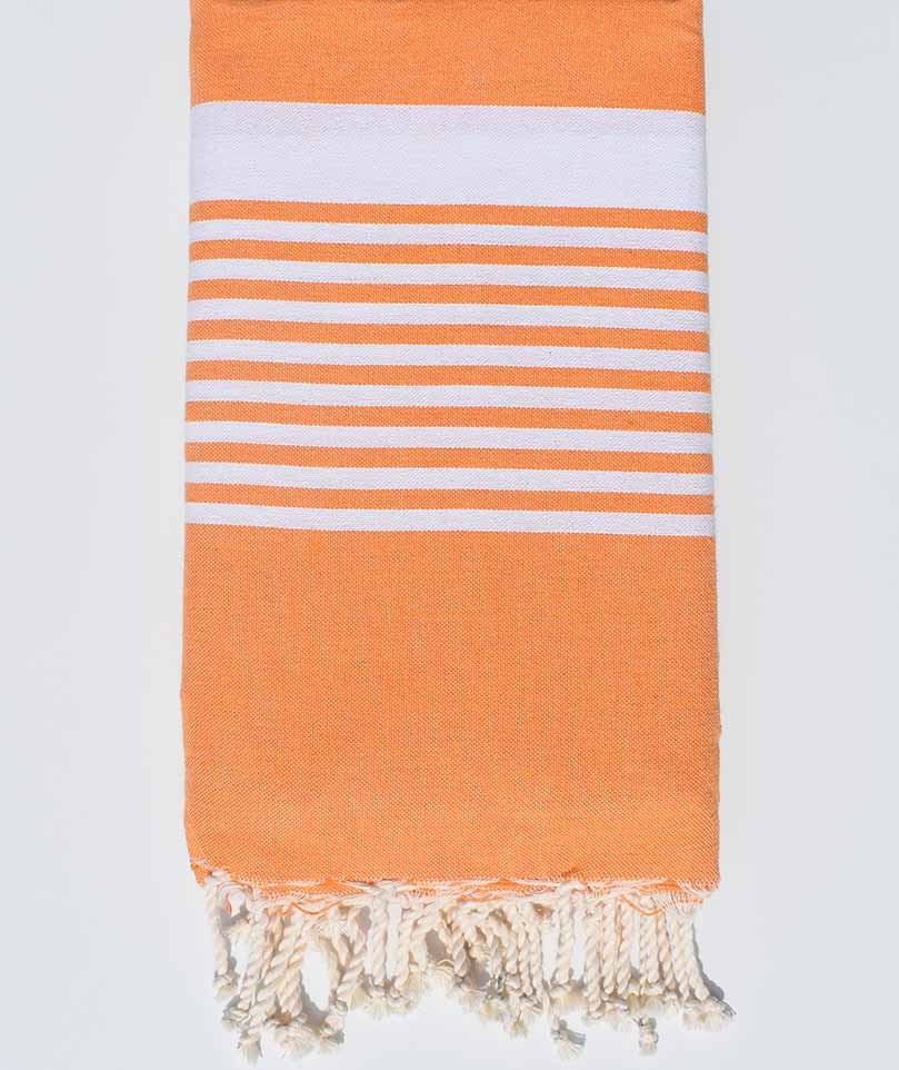 jeté orange clair 2m/2m Fouta Tunisia - 1