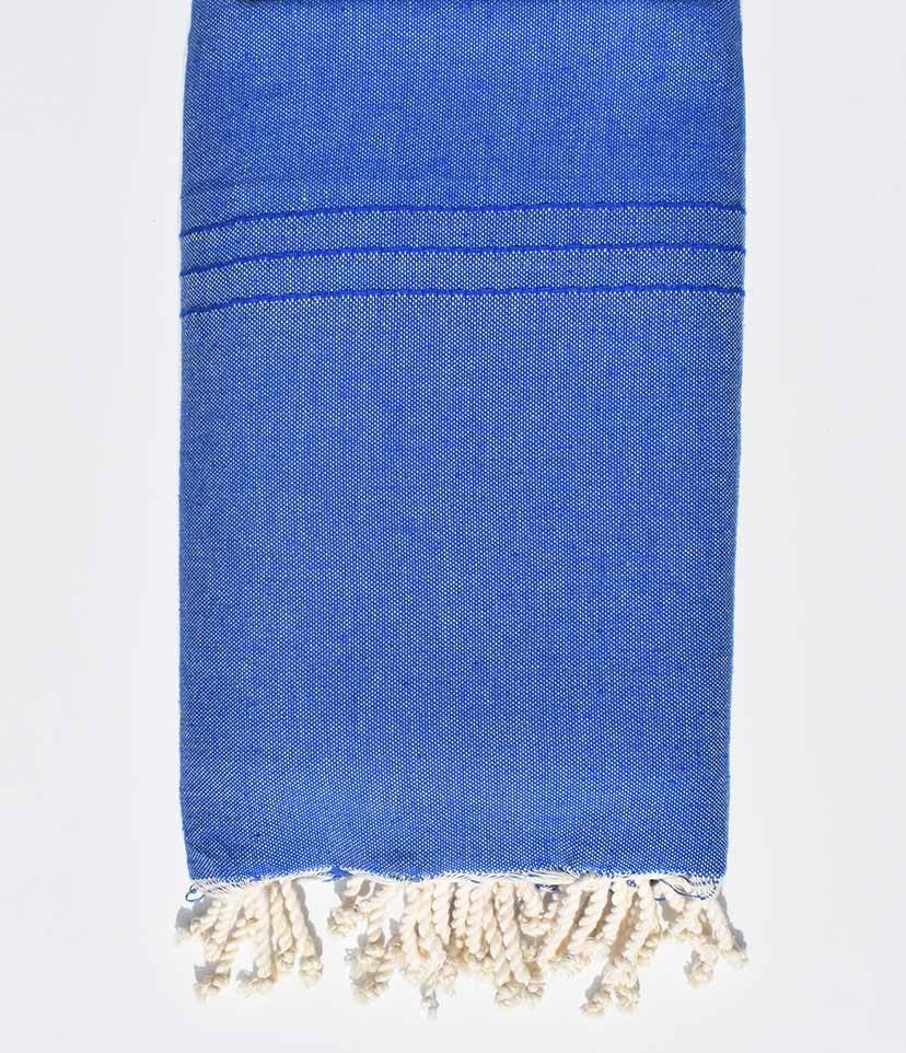 Jeté moyenne bleu électrique 1.5m*2.5m Fouta Tunisia - 1