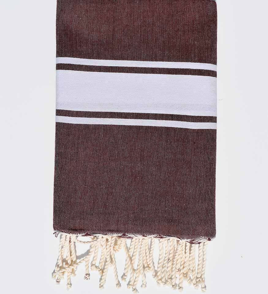 Fouta plate rouge violet Fouta Tunisia - 1