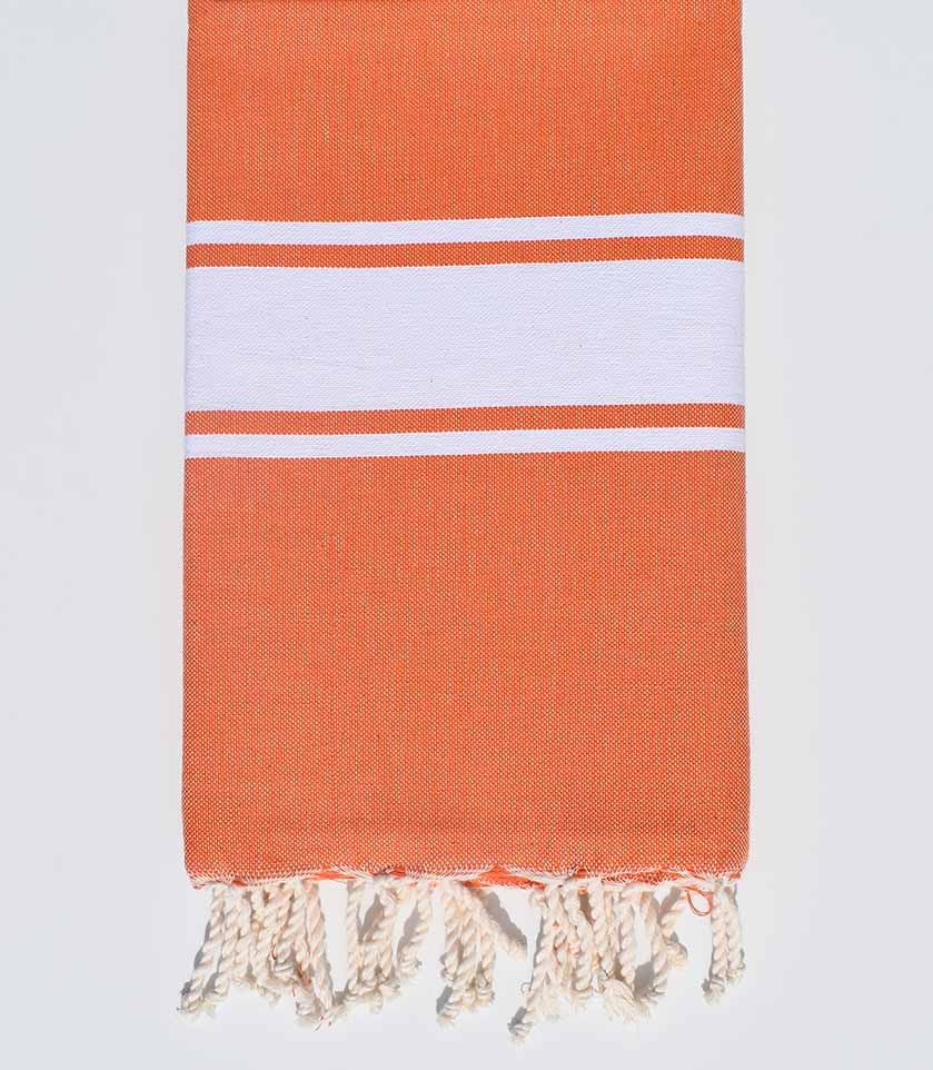 Fouta plate orange carotte foncé Fouta Tunisia - 1
