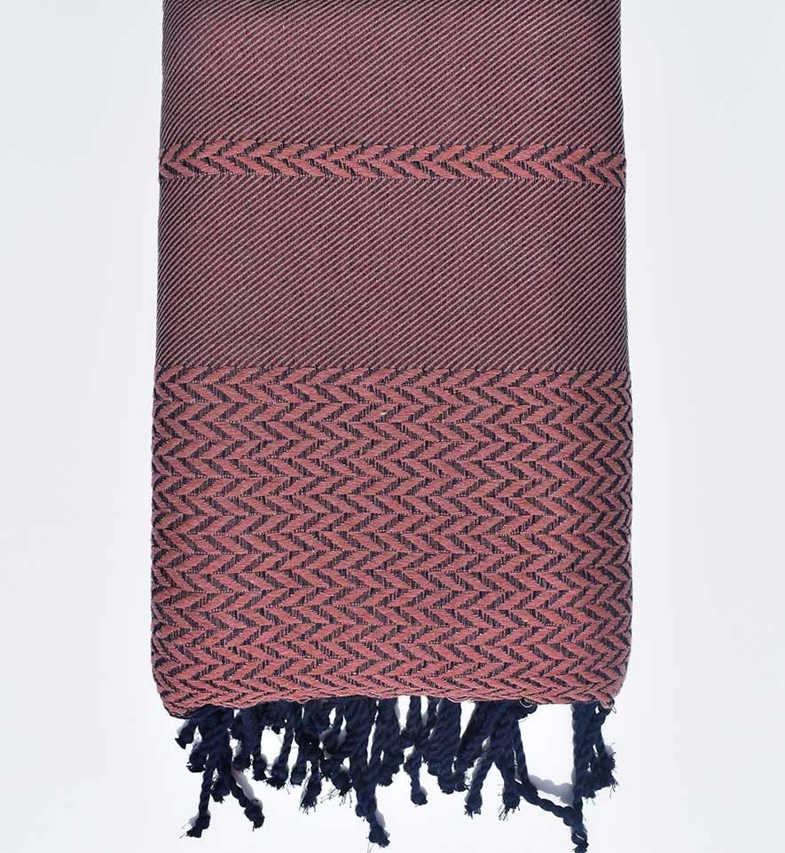 Jeté de canapé vieux rose  - 1