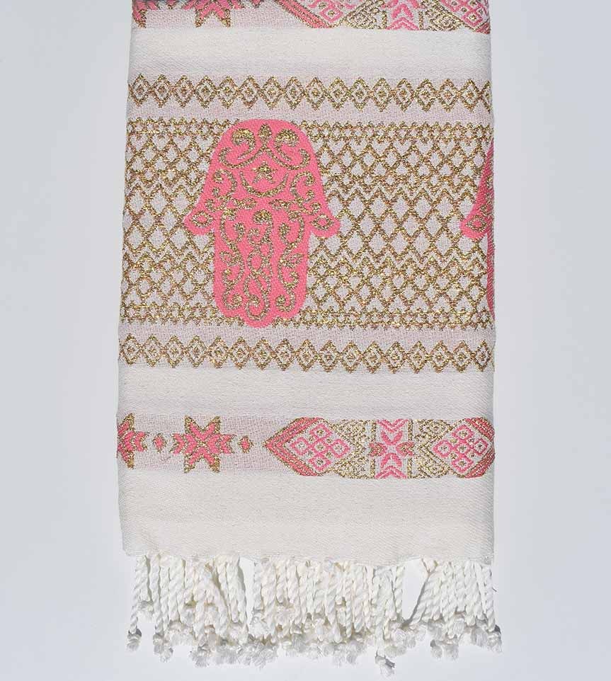 Fouta khomsa rose Fouta Tunisia - 1