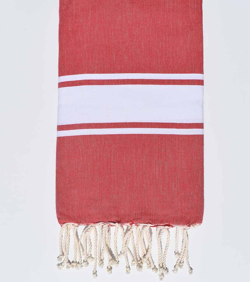 fouta plate rouge foncé Fouta Tunisia - 1