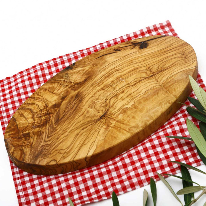 Planche ovale en bois d'olivier 26cm*15cm  - 1
