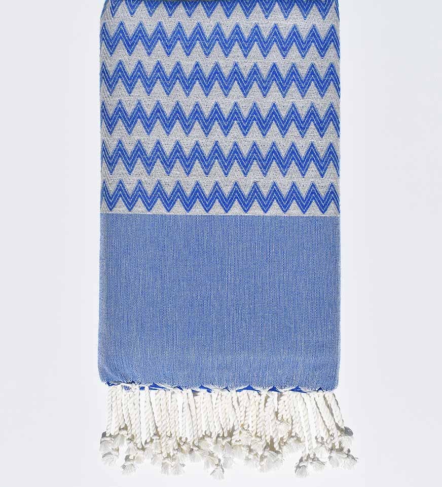 Fouta zigzag bleu jean Fouta Tunisia - 2