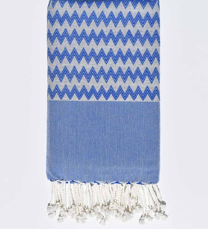 Fouta zigzag bleu jean Fouta Tunisia - 2