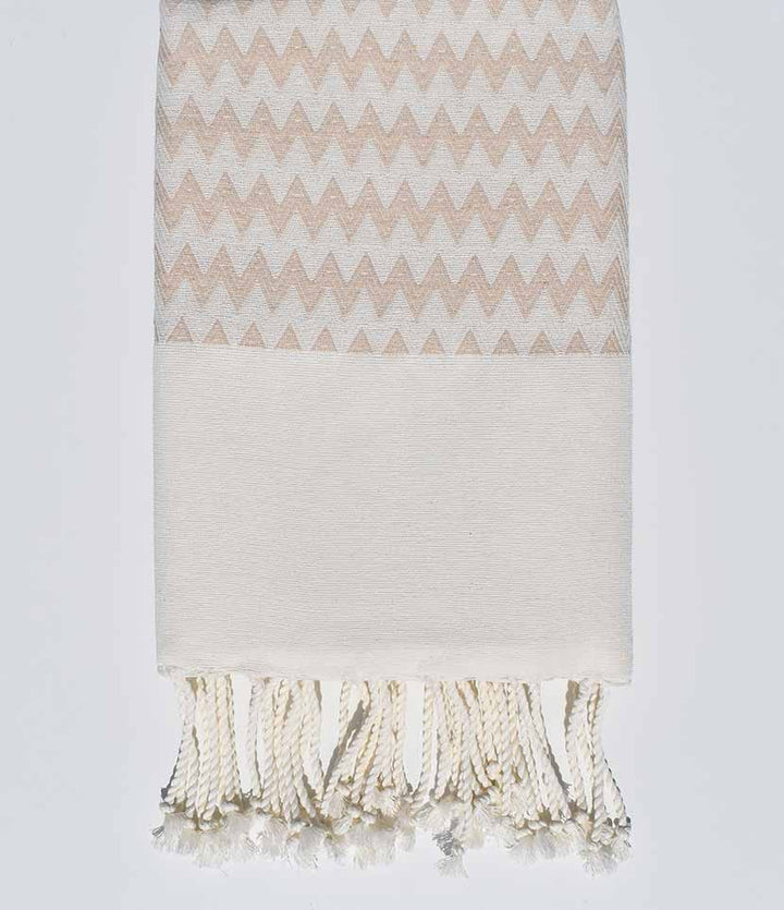 Fouta zigzag grège Fouta Tunisia - 2