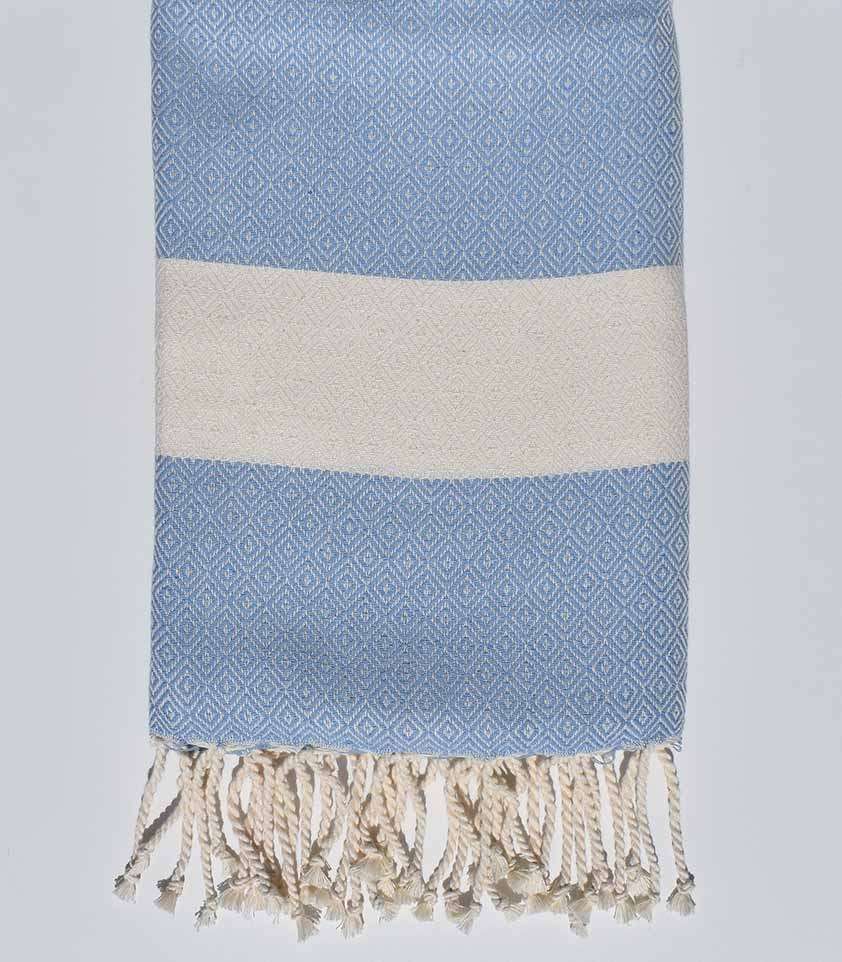 Fouta Diamant bleu clair Fouta Tunisia - 1
