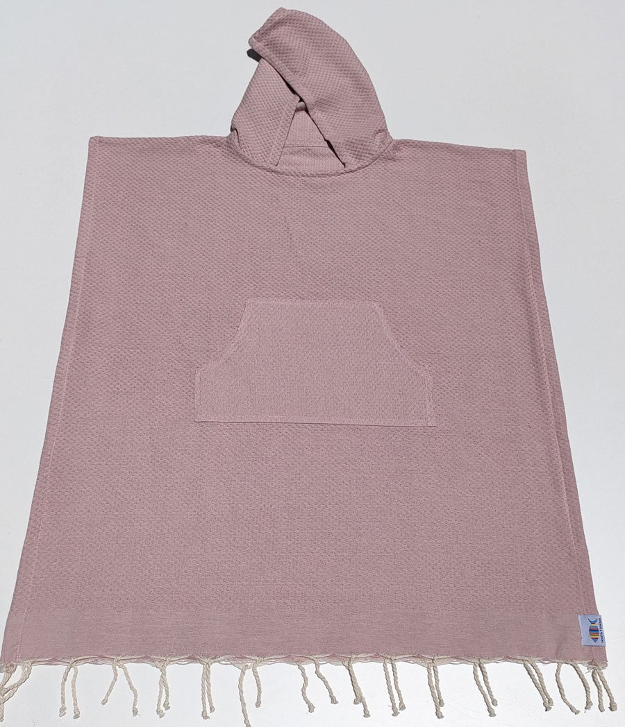 Poncho de plage vieux rose Fouta Tunisia - 2