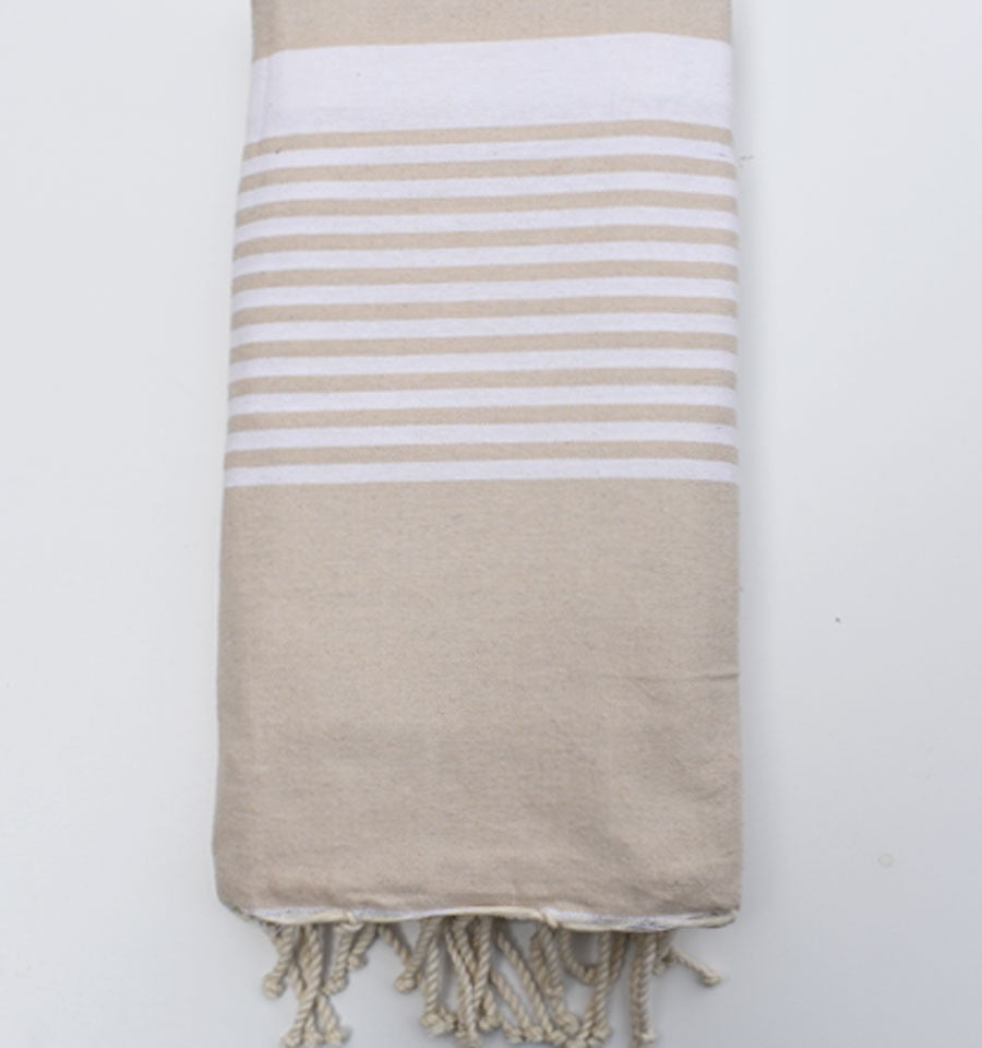 Jeté de canapé 1.50x2.50m écru Fouta Tunisia - 1
