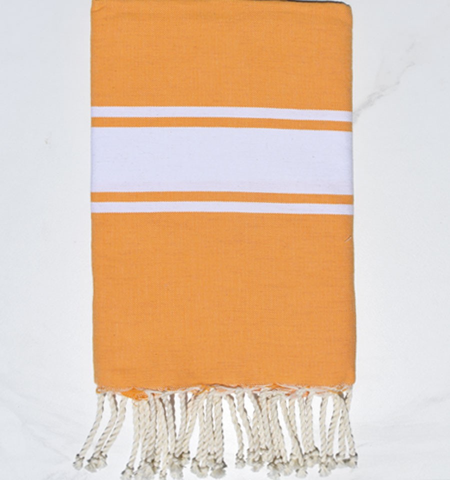 Fouta plate orange aurore Fouta Tunisia - 1
