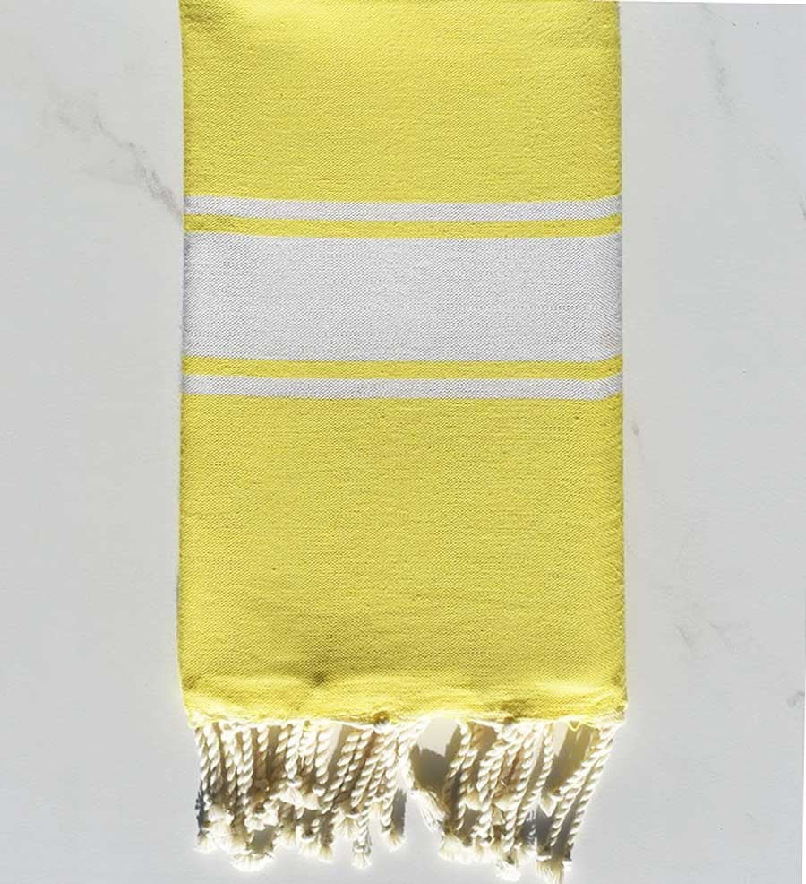 Fouta Plate jaune citron Fouta Tunisia - 1