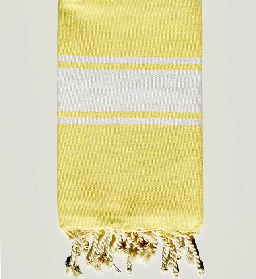 Fouta Plate jaune claire Fouta Tunisia - 1