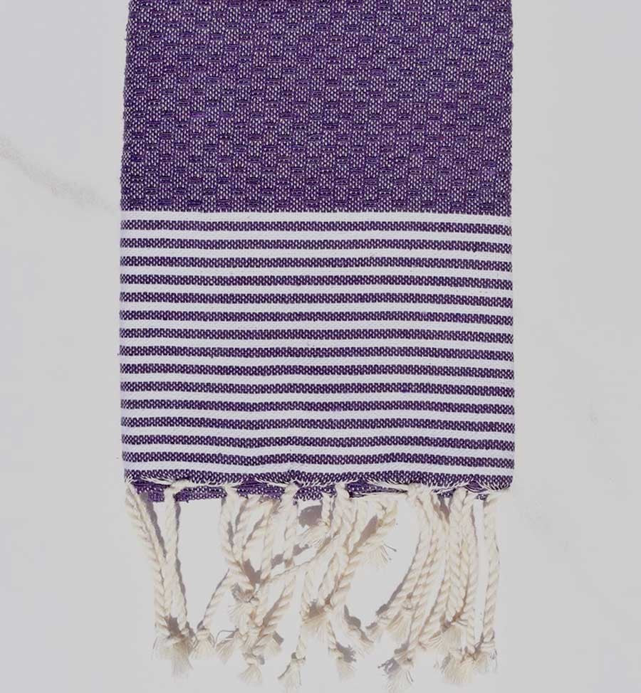 Lot de 10 serviettes de table violet Fouta Tunisia - 1