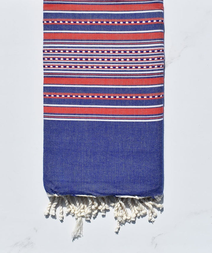 Fouta arabesque bleu Fouta Tunisia - 4