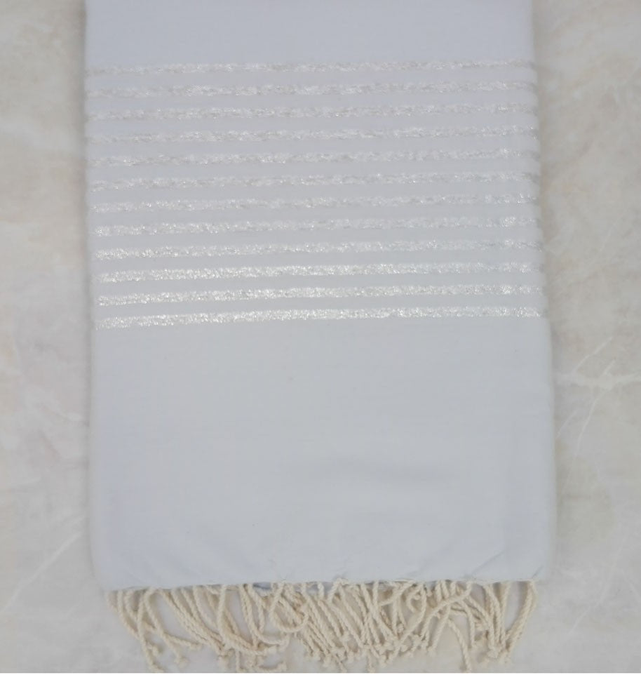 JETé bleu dragée au fil lurex argenté 