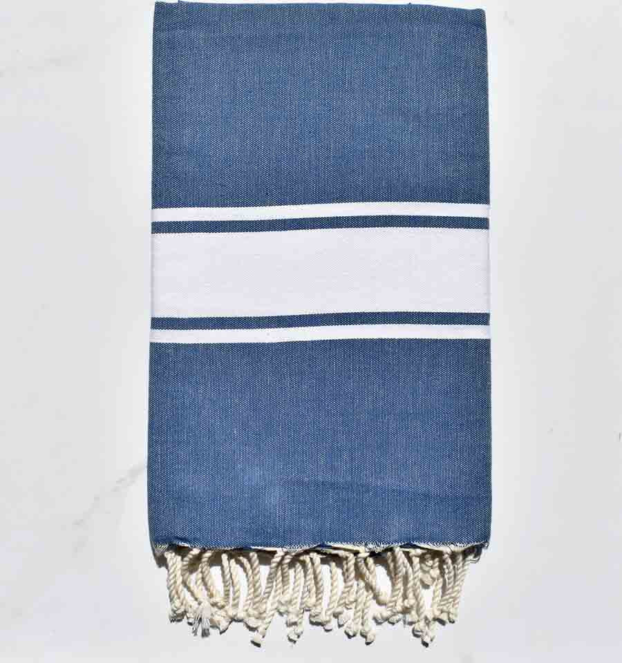 Fouta Plate bleu ardoise Fouta Tunisia - 1