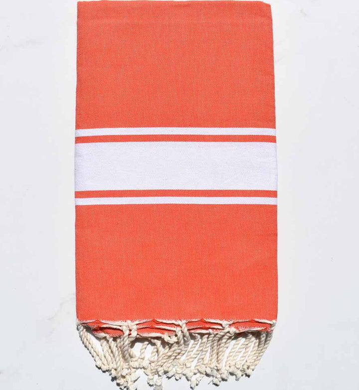 Fouta plate couleur corail Fouta Tunisia - 2