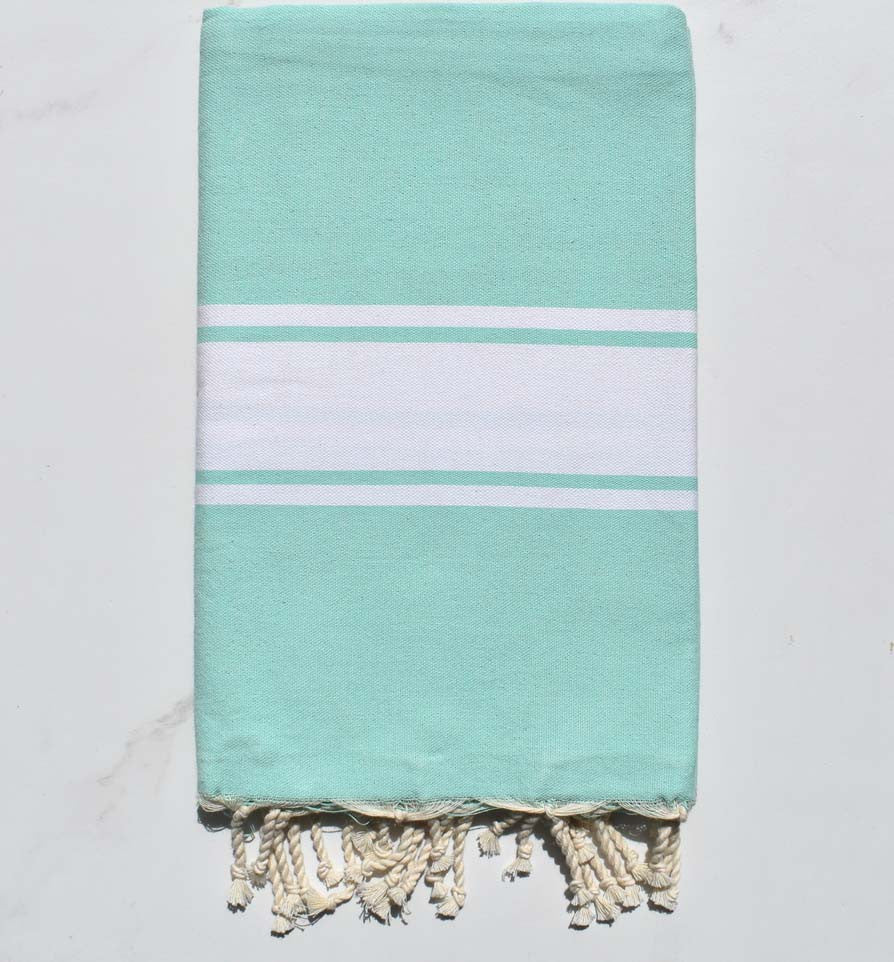Fouta Plate vert d'eau Fouta Tunisia - 2