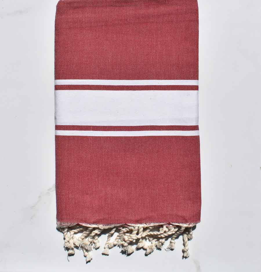 Fouta plate rouge andrinople Fouta Tunisia - 1