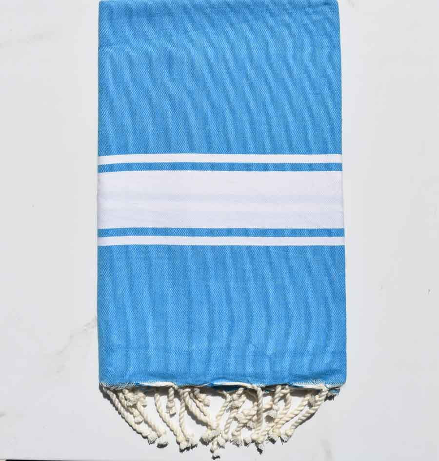 Fouta Plate bleu azurin Fouta Tunisia - 2