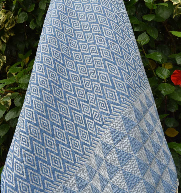 Fouta Jaquard Diamant bleu Fouta Tunisia - 5
