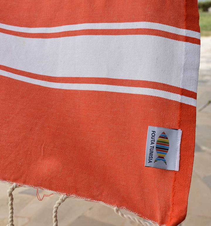 Fouta plate couleur corail Fouta Tunisia - 5